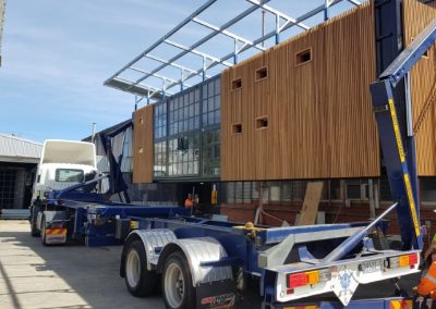 Nord Trond cabin being moved